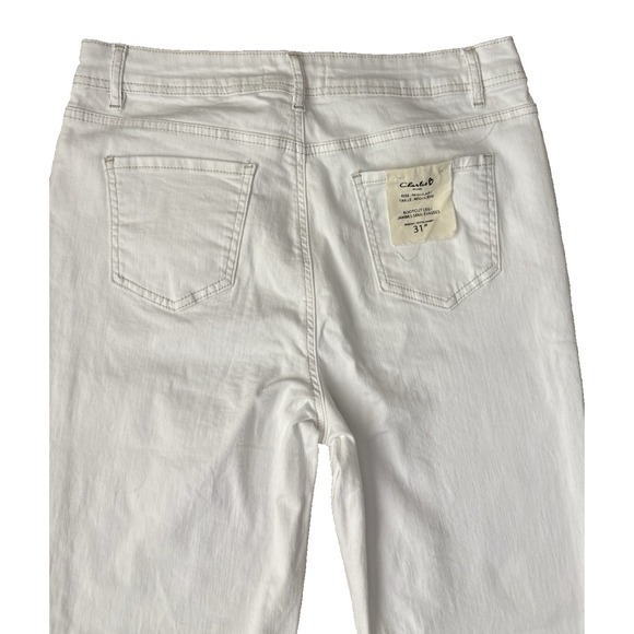 NEW Charlie B Bootcut Embroidered Jeans White Women's 12 x 31" - Picture 7 of 13